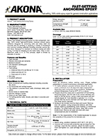 Akona Fast-Setting Anchoring Epoxy TDS