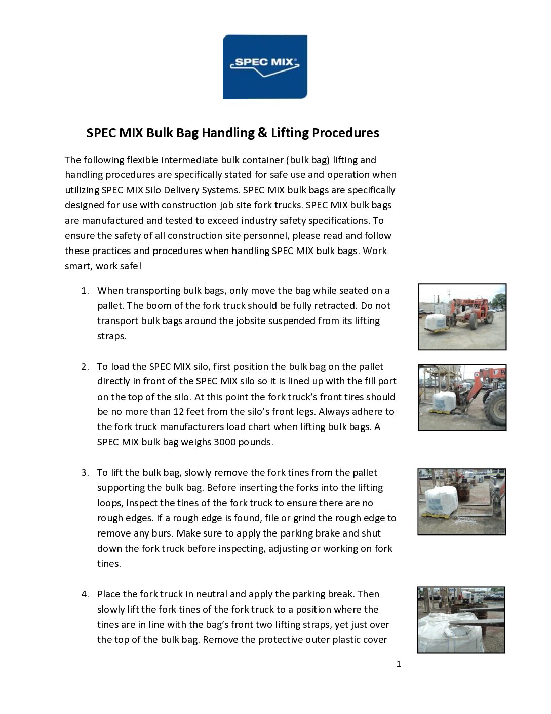 Bulk Bag Handling Procedures