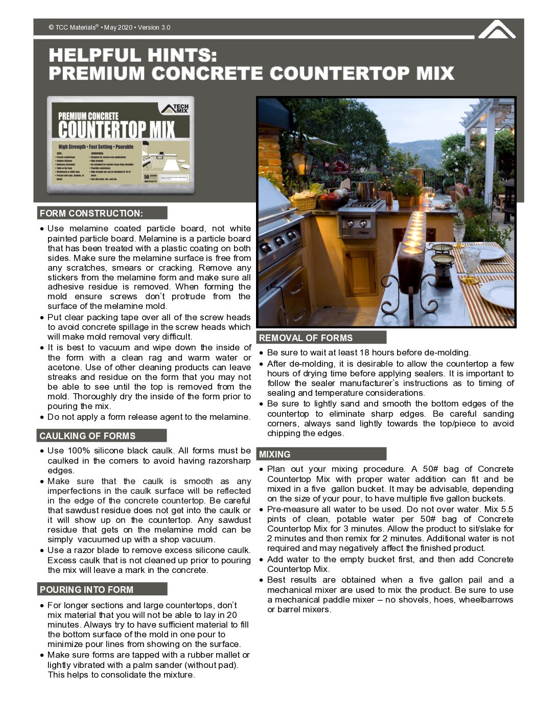 Countertop Mix – Tips
