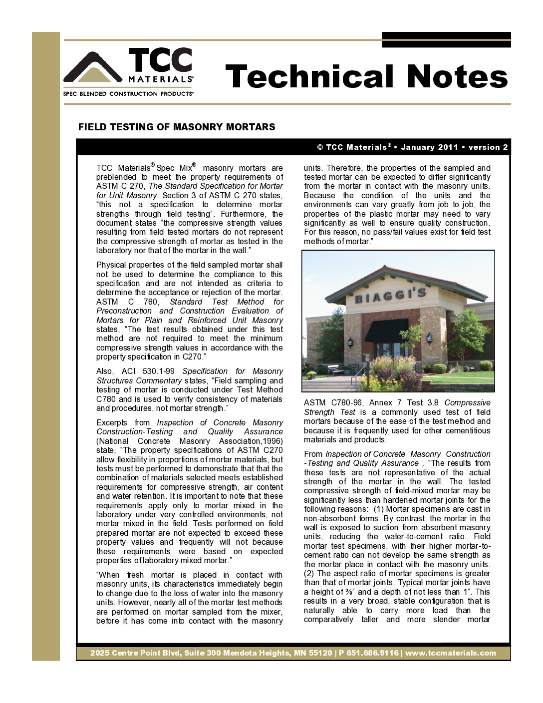Test Tcc - TCC Materials