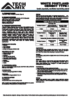 Techmix White Portland-Limestone Cement - Type 1