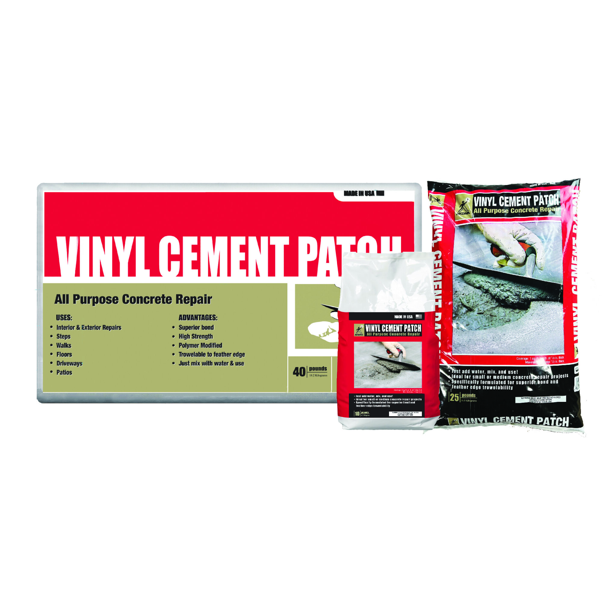Akona® Vinyl Cement Patch TCC Materials