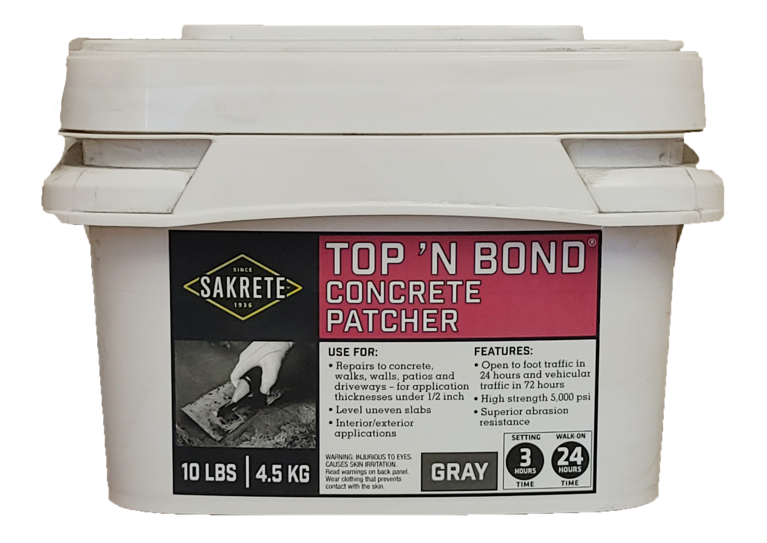 Sakrete® Top ‘n Bond Concrete Patcher TCC Materials