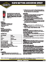 Sakrete® Rapid Setting Anchoring Epoxy