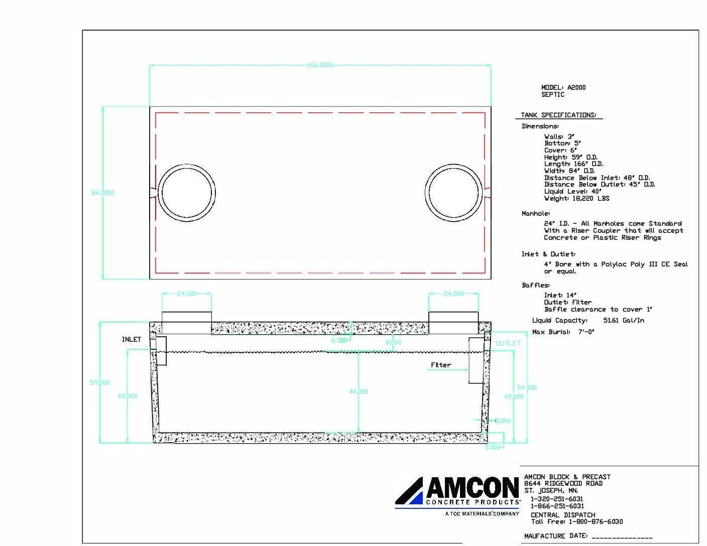 Septic Tank: Model A2000