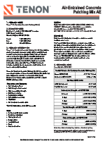 Tenon Air-Entrained Concrete Patching Mix AE