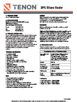 Tenon 20% Silane Sealer Technical Data Sheet