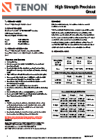 Tenon High Strength Precision Grout