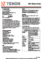 40% Silane Sealer - Technical Data Sheet