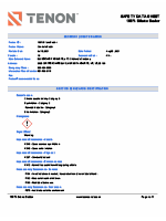 Tenon 100% Silane Sealer Safety Data Sheet