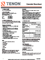 Tenon Concrete Resurfacer - TDS