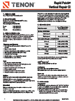 Tenon Rapid Patch Vertical Repair CI