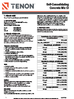 Tenon Self-Consolidating Concrete Mix CI