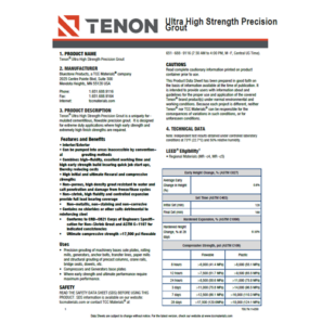 Tenon Ultra High Strength Precision Grout