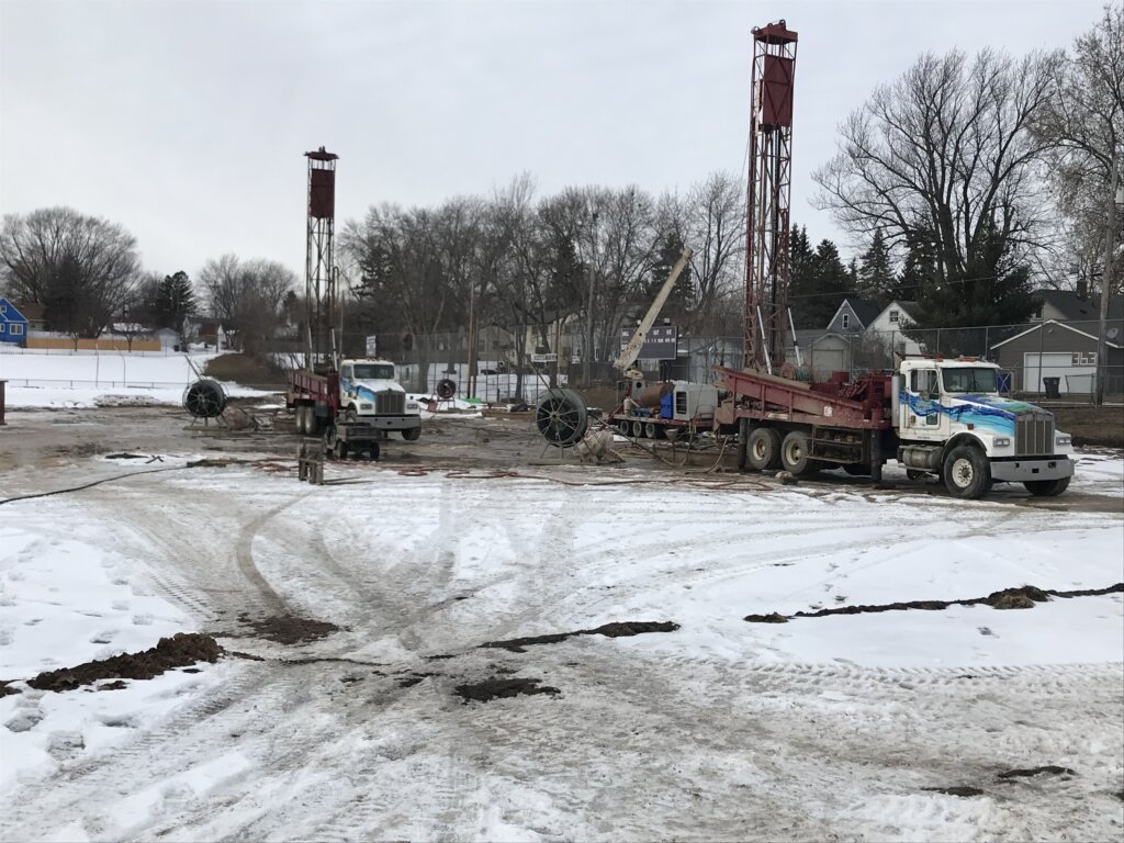 geothermal grout job site