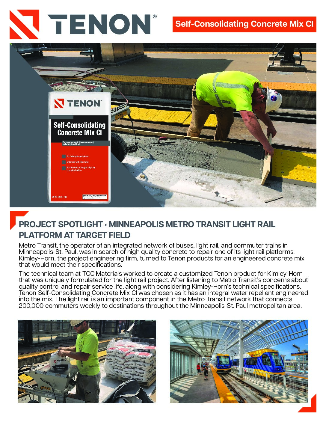 Tenon Project Profile – Minneapolis Metro Transit Light Rail Platform at Target Field