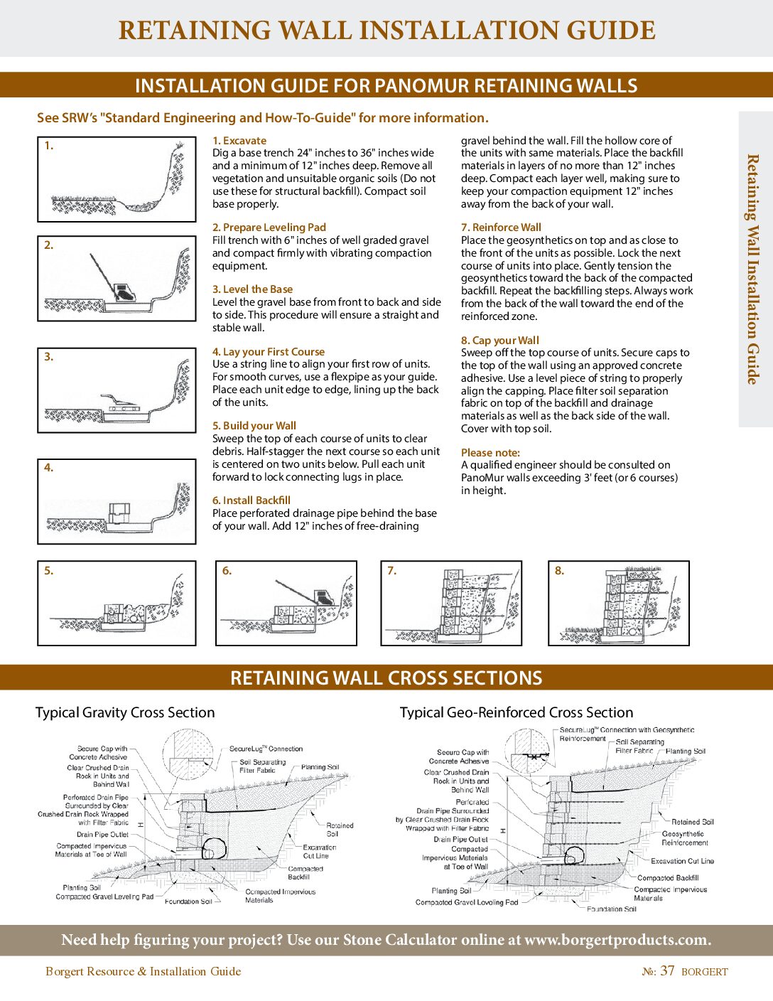 PanoMur Wall Installation Guide – Includes geogrid placement tables