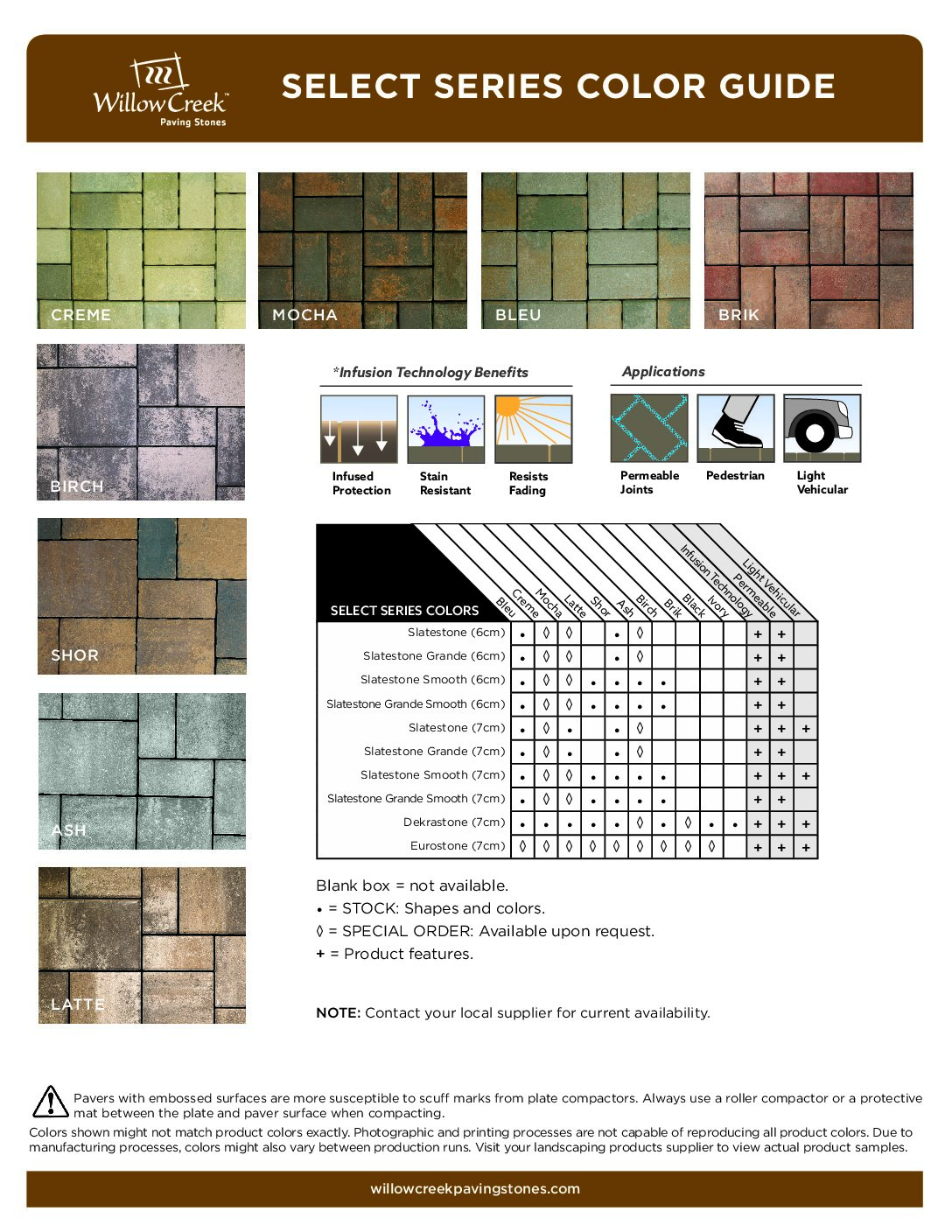Willow Creek Color Guide