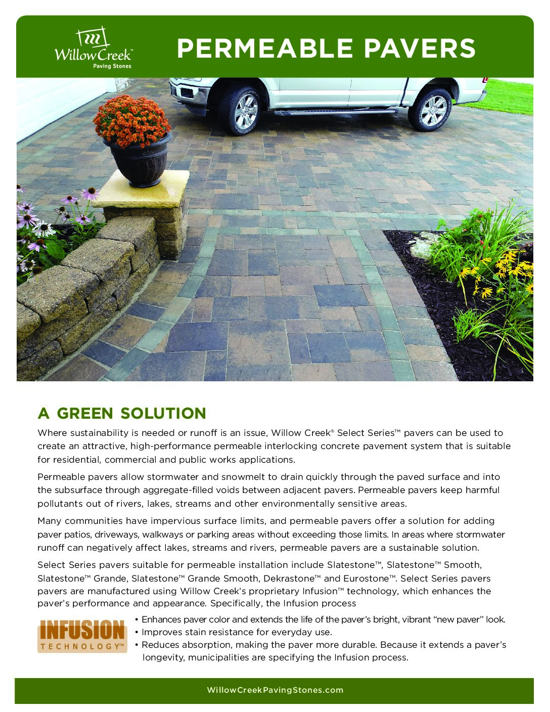 Willow Creek Permeable Pavers Sell Sheet