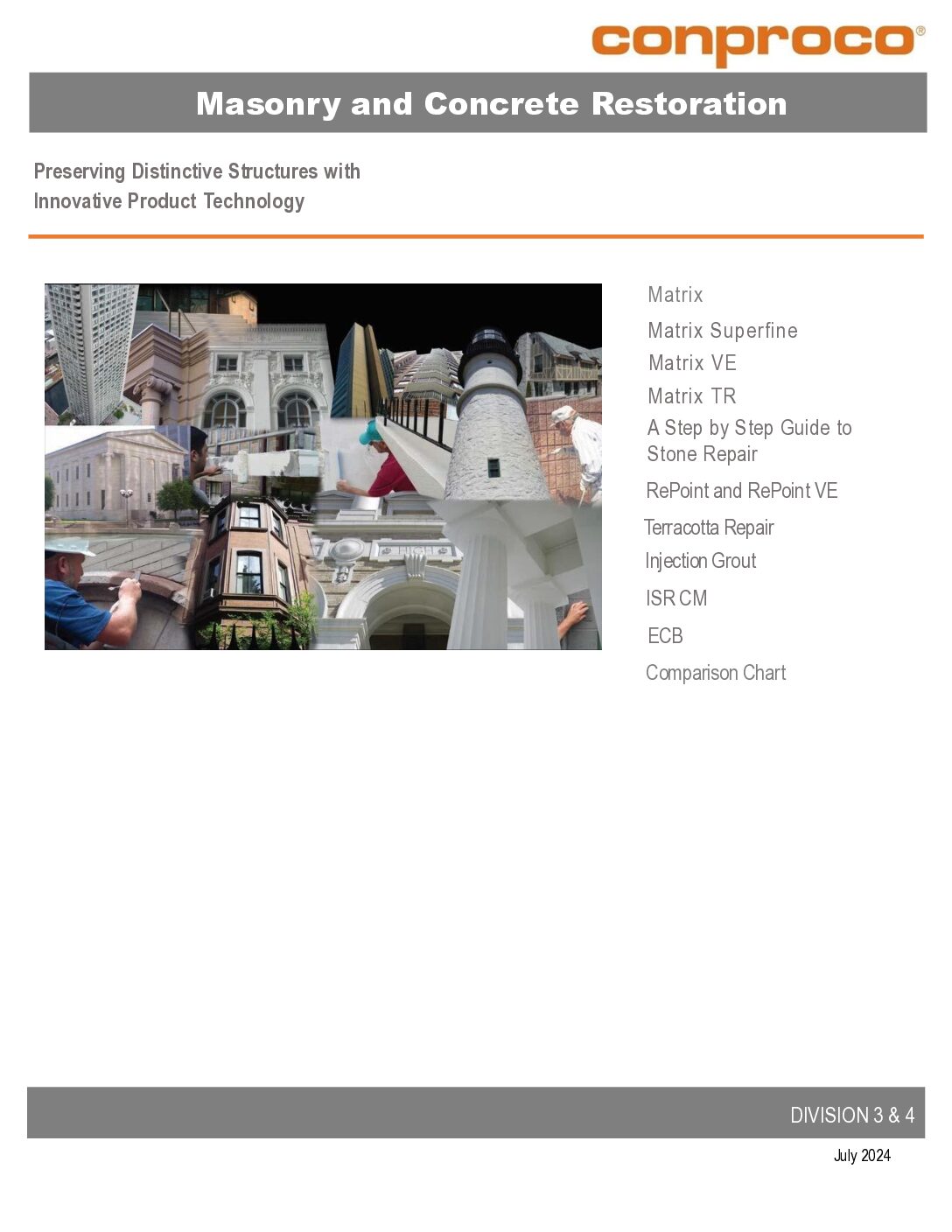 Tenon Conproco Masonry and Concrete Restoration Brochure