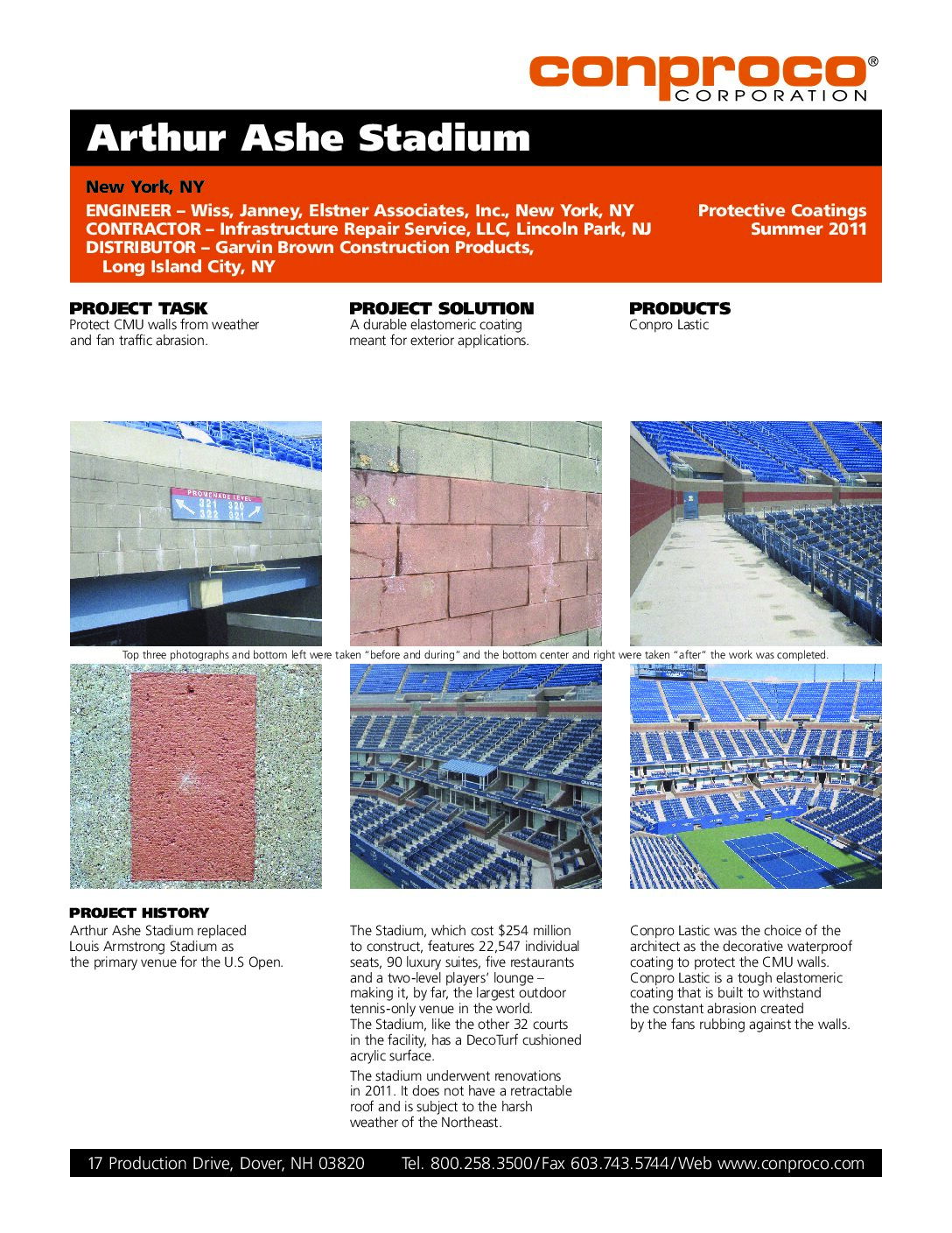 Tenon Conproco Project Profile – Arthur Ashe Stadium