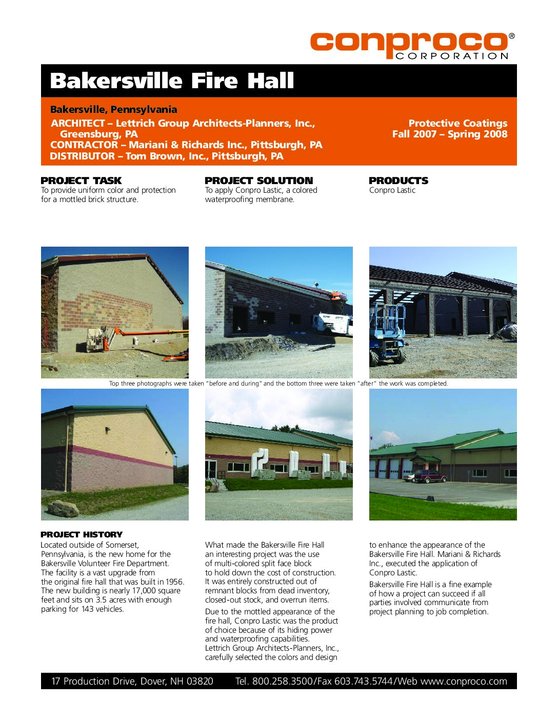 Tenon Conproco Project Profile – Bakersville Fire Hall