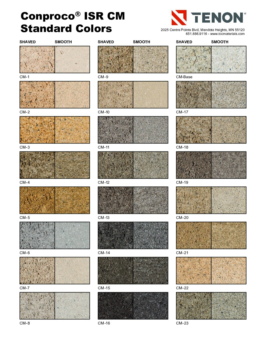 ISR CM Standard Colors