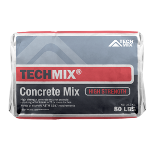 Bag of TechMix Concrete Mix, High Strength, 80 lb (36.3 kg)