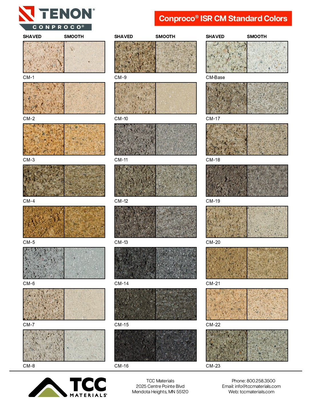 ISR CM Standard Colors
